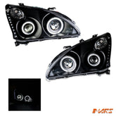 Black LED DRL & CCFL Angel Eyes Projector Head Lights for Lexus RX330 RX350 RX400H 2003 - 2008 - Mars Performance